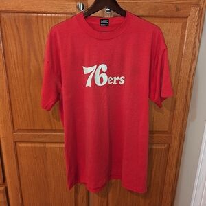 Rare vintage 00s Philadelphia 76ers Red T shirt Men size XL single stitch